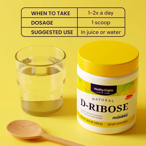 Miniatura 5 de Healthy Origins D-Ribosa en polvo (BioEnergy, sin OMG, sin gluten, apoyo energético, soporte cardíaco), 10.6 onzas