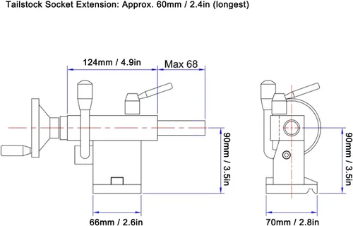 Miniatura 2 de 0618 Mini torno de reemplazo de cola, mini máquina de torno herramienta de carpintería, para tornos 7x12 7x14 0618 CJ18A