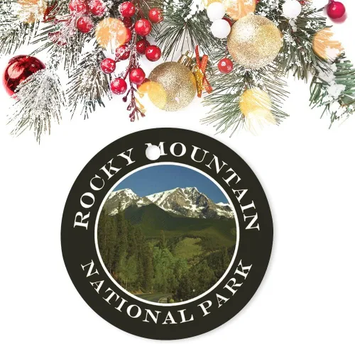 Miniatura 3 de Adornos de cerámica Parque Nacional de las Montañas Rocosas Adornos Colgantes Decorativos Adornos Personalizados Adorno de Navidad Recuerdo