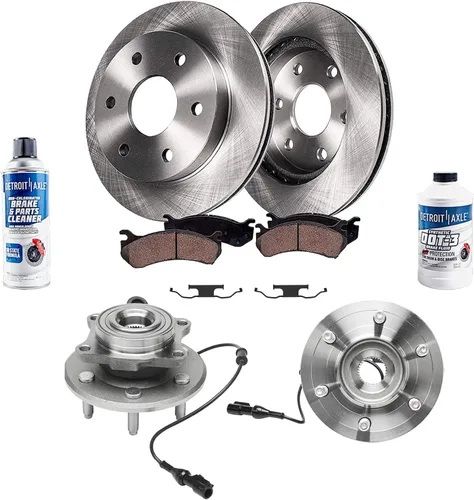 Miniatura 34 de Detroit Axle - 4 rotores de freno para Ford 2012 2013 2014 F-150 Lobo, repuesto de rotores de freno de disco: rotor delantero de 13.78 pulgadas