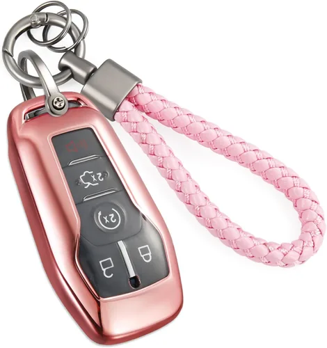 Miniatura 82 de Funda para llavero GMC con llavero de cuerda trenzada de metal antipérdida, exquisita funda suave para Tahoe Acadia Terrain Yukon Yukon XL Silverado