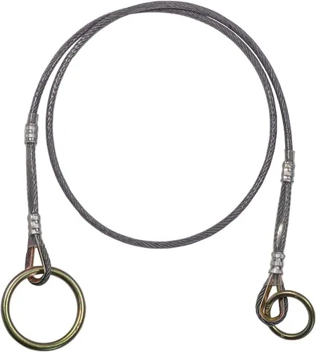 Miniatura 2 de Palmer Safety Cable de Anclaje de Brazo Cruzado de 6 pies con cable I-Beam recubierto de vinilo de 1/4", anillo en un extremo y gancho de seguridad