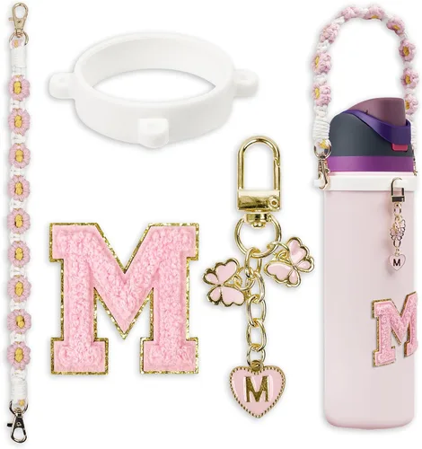 Miniatura 29 de Lindo juego de dijes de letras compatible con botella de agua Owala de 24 oz, 32 oz, 40 oz, Owala Kids, vaso térmico de café Owala, Owala FreeSip