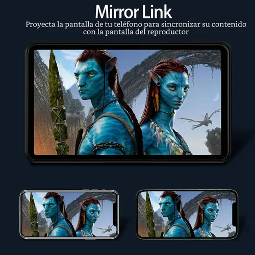 Miniatura 4 de Estéreo de auto doble DIN CarPlay y Android Auto, reproductor de pantalla táctil Bluetooth portátil HD inalámbrico de 7 pulgadas, con soporte