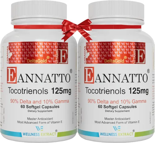 Miniatura 9 de WELLNESS EXTRACT Eannatto Tocotrienoles Deltagold Vitamina E Suplementos blandos, sin tocoferol, sin OMG, sin gluten y antioxidante