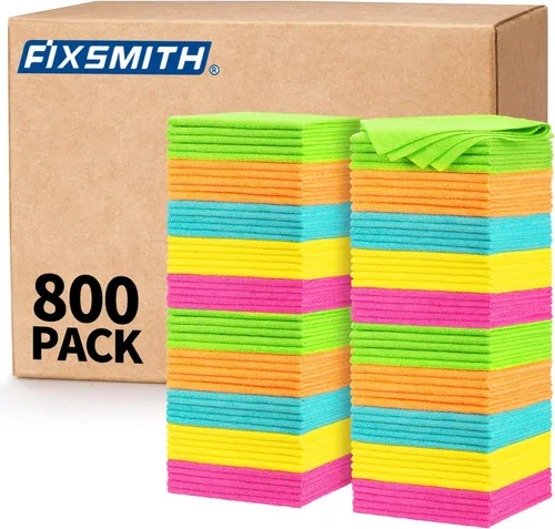 Miniatura 23 de FIXSMITH Paño de Limpieza de Microfibra - Paquete de 48, Toallas de Limpieza Multifuncionales, Tamaño: 12 x 16 pulgadas, Trapos de Limpieza 3