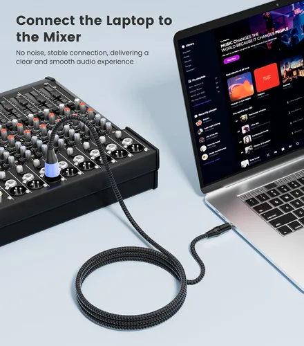 Miniatura 5 de Cable XLR a 0.138 in de 3.3 pies, desequilibrado, regular, hembra, XLR a conector estéreo de 1/8 pulgadas, cable de micrófono auxiliar para teléfono