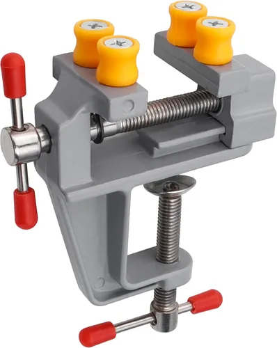 Miniatura 2 de Yakamoz Mini tornillo de banco para mesa pequeña, abrazadera de tornillo de banco, prensa de tornillo de banco de trabajo para fabricación de joyas