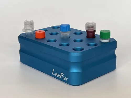 Miniatura 2 de Tubo de bloque de enfriamiento de aluminio Cool Rack 15 pozos para viales criogénicos y tubos faciales de 0.0 fl oz y 0.1 fl oz, paquete de 1
