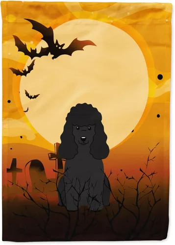 Miniatura 251 de Caroline's Treasures BB4307GF - Bandera de Halloween Airedale para jardín, bandera decorativa para patio exterior, obras de arte de patio, macizos
