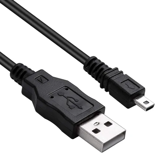 Miniatura 5 de MasterStor Cable de transferencia de datos USB de 8 pines Panasonic de repuesto, compatible con Lumix DMC-ZS20, TZ30, FZ Series (FZ1–FZ50), Serie LC