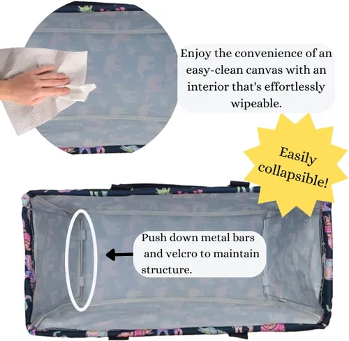 Miniatura 145 de NGIL Bolsa de comestibles reutilizable extra grande plegable de gran tamaño para comestibles, almacenamiento, picnic, playa, Bronco-negro occidental