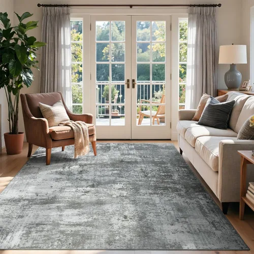 Miniatura 61 de Alfombra de pasillo lavable de 2 x 6 pies, antideslizante, de pelo bajo, alfombra de área de cocina, alfombra suave y larga para entrada, alfombra