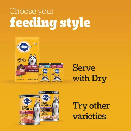 Miniatura 11 de Pedigree Paquete variado de alimentos húmedos suaves para perros adultos con alto contenido de proteínas, bolsas de 3.5 onzas, 30