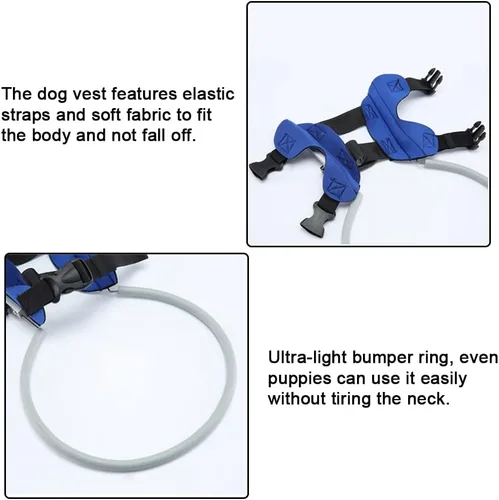 Miniatura 5 de Anillo ciego para perro, arnés ciego ajustable para perro, parachoques ciego para proteger gatos y perros con ceguera, visión borrosa, ojos enfermos