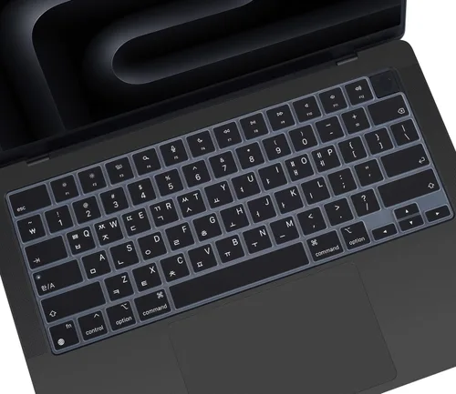 Miniatura 17 de Funda de teclado coreano para Apple MacBook Air 2025 2024 2023 con chip M4 M3 M2 de 15.3 pulgadas A3241 A3114 A2941, MacBook Air de 13.6 pulgadas