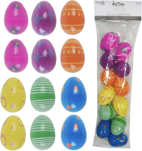 Miniatura 8 de Brite Star Huevos de Pascua, 6 unidades de 3 pulgadas, metálicos: plata/rosa/azul/oro/púrpura/champán