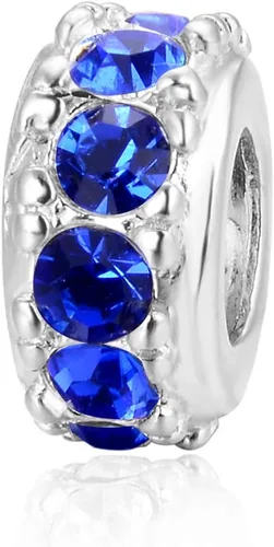 Adabele 1 pieza de cuentas de plata de ley auténtica con circonita cúbica con circonita cúbica para todos los demás, pulsera, collar, joyería