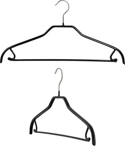 Miniatura 26 de MAWA by Reston Lloyd Silhouette Series - Percha antideslizante para ahorrar espacio con barra y gancho para pantalones y faldas, estilo 41/FRS, Negro