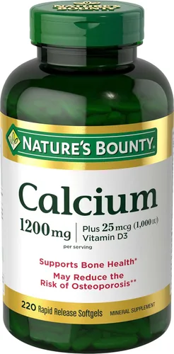 Miniatura 8 de Nature's Bounty Calcio 1200 mg con vitamina D3 - Cápsulas blandas para la salud ósea, suplemento de calcio y vitamina D, 120 unidades (paquete de 2)