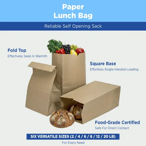Miniatura 5 de Karat 2lb Paper Lunch Bags - Kraft, 2,000 Count - Versatile Paper Bags for Small Business, Snacks, Popcorns or Party Favor - Sturdy, Self-Standing