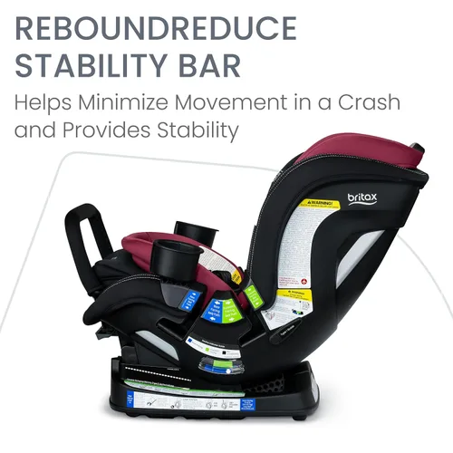 Miniatura 9 de Britax Poplar S Asiento convertible para automóvil, asiento de automóvil 2 en 1 con diseño delgado de 17 pulgadas, tecnología ClickTight, ónix rubí