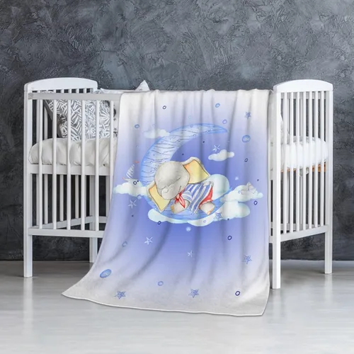 Miniatura 3 de Bonita manta de franela de elefante, ultra suave y acogedora, manta de forro polar ligera y mullida, manta de felpa cálida para sofá, cama, 30 x 40