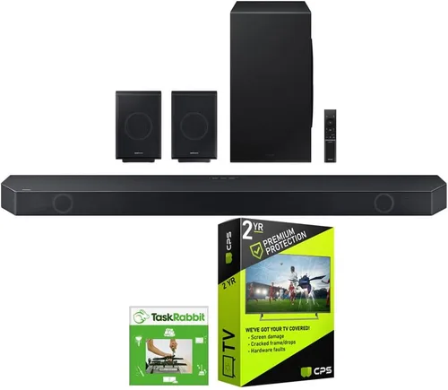 Miniatura 20 de Samsung Serie Q Barra de sonido HW-Q900F 7.1.2 canales Subwoofer (2025) Paquete con Streaming de películas Premiere, 2 cables HDMI, protección CPS
