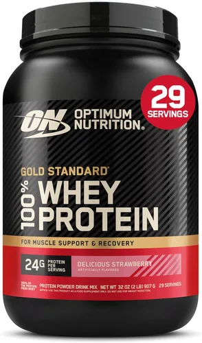 Miniatura 53 de Optimum Nutrition Estándar dorado 100% Proteína de Suero de Leche en Polvo, Pie de lima, 1.8 Libra