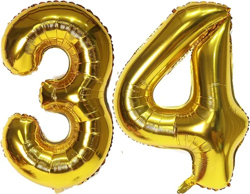 Miniatura 15 de Globos digitales dorados de 40 pulgadas, con número 10, globos de helio para decoraciones de fiesta de cumpleaños y suministros para decoración