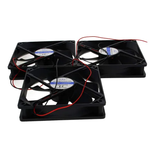 Miniatura 9 de Othmro Radiadores de refrigeración sin escobillas ventilador negro 12V 3.6W 0.3A 4.724 in X 4.724 in X 0.984 in 12025MS 1PCS