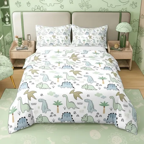 Miniatura 20 de 100% Algodón Natural Acuarela Juego de Ropa de Cama con Diseño Marino para Niños y Niñas, Juego de Cama con Estrella de Mar y Caracol Azul, Juego