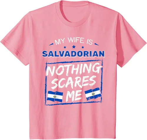 Miniatura 69 de Camiseta con la bandera de raíces salvadoreñas de El Salvador My Wife Is Salvadoran Roots, Negro