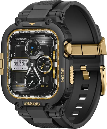 Miniatura 36 de amBand Bands - Funda protectora de pantalla compatible con Apple Watch Ultra 3/2/1 de 1.732 pulgadas, correa resistente M1 Sport Series y película