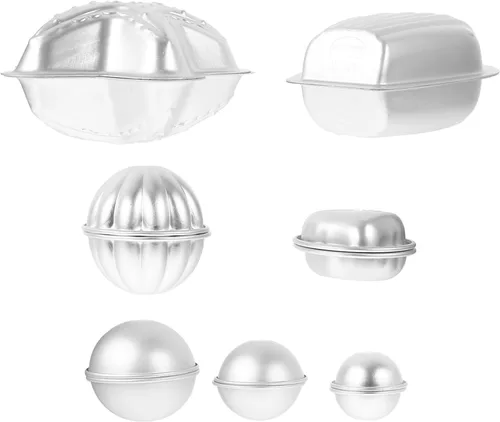 Miniatura 10 de EXCEART Moldes para pasteles de aleación de aluminio para hornear, moldes fáciles de pastelería y tarta de queso para postres y pudines, herramienta