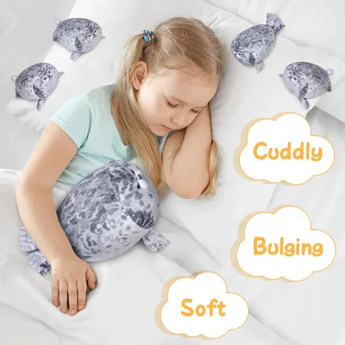 Miniatura 4 de KMUYSL Juguetes para edades 0 1 2 3 4 5 6 7 8+ años - Muñeca de peluche mamá con 4 bebés en su barriga, juego de juguetes de peluche suave, regalos