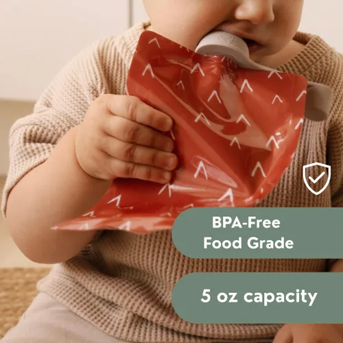 Miniatura 6 de Bolsas reutilizables para alimentos para bebés – Bolsas de almacenamiento para niños pequeños y niños – Puré de manzana, batidos, yogur, puré
