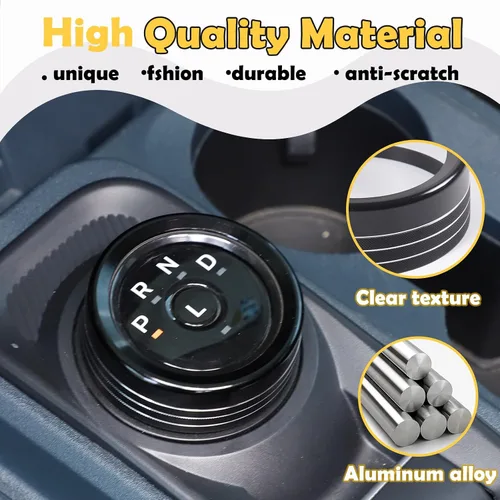 Miniatura 3 de CHEAYAR Botón de interruptor de cambio de marchas Anillo de tapa de guarnición Compatible con Ford Maverick 2022, Cubierta de pomo de cambio