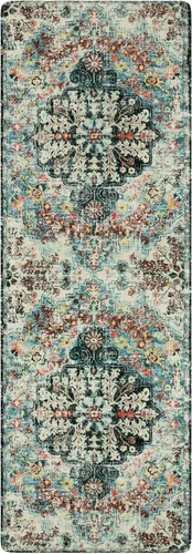 Miniatura 9 de Lahome Alfombra de corredor floral bohemio de 2'8" x 8', alfombra lavable para pasillo, alfombras antideslizantes para cocina, alfombra suave turca
