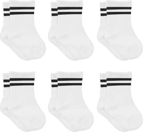 Miniatura 18 de bistyle Calcetines tobilleros con agarre para bebé, 6 pares, calcetines de algodón orgánico para recién nacidos, calcetines para niños y niñas