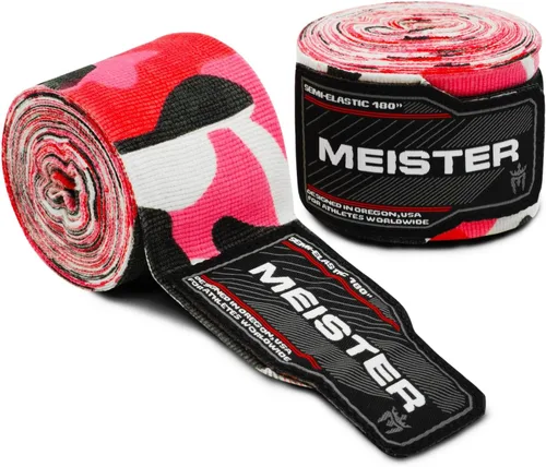 Miniatura 8 de Vendas para mano semielásticas de 180 pulgadas Meister Adult, vendas para MMA (artes marciales mixtas) y boxeo (par) todos