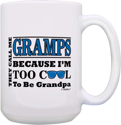 Miniatura 13 de ThisWear Regalo del Día del Padre para Pop-Pop Too Cool to Be a Grandpa Gafas de sol Regalo 11oz Taza de café de cerámica con asa 11oz - Pop-Pop