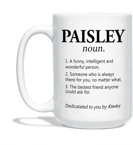Miniatura 8 de Tazas de café blancas personalizadas con nombre, taza con nombre personalizado con inicial, taza de cerámica floral personalizada, regalo