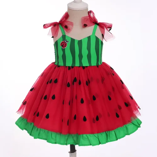 Miniatura 3 de Vestido tutú de verano para niñas pequeñas, sin espalda, vestido de princesa para fiesta de cumpleaños, lentejuelas con volantes, tul con lazo
