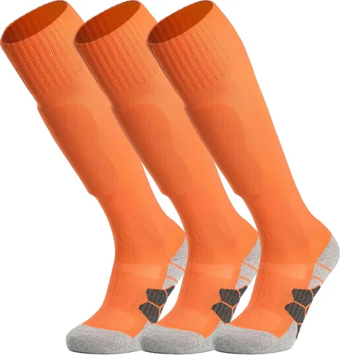 Miniatura 28 de APTESOL - Calcetas de fútbol hasta la rodilla (paquetes de 1/3/5) Calcetas acojinadas para niños, jóvenes, adultos, para equipos deportivos OTC