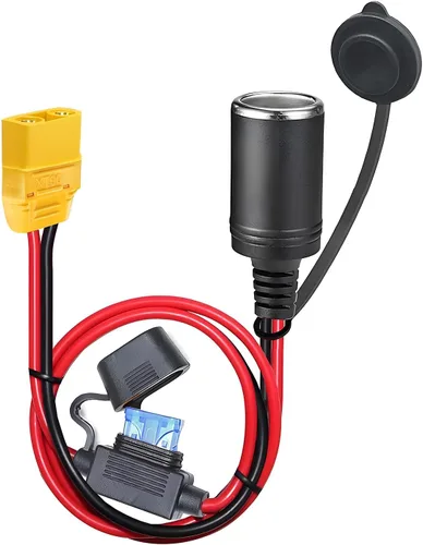 Miniatura 7 de 12AWG Cable de extensión de enchufe de encendedor de cigarrillos hembra para motocicleta, SAE, 12V-24V, para cargadores de batería y accesorios