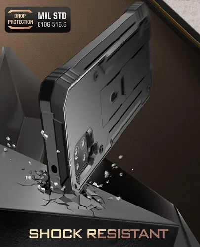 Miniatura 5 de Poetic Revolution - Funda para Samsung Galaxy A42 5G, protector de pantalla integrado funciona con identificación de huellas dactilares, carcasa