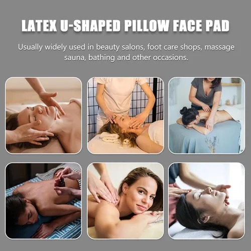 Miniatura 4 de Cojín de masaje para la cara, reposacabezas en forma de U, boca abajo, posición prona, almohada para mesas de masaje, almohadilla para el cuello