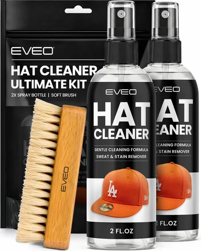 EVEO Hat Cleaner for Baseball Caps - Hat Cleaning Kit Sweat Stain Remover & Deordorizer Hat Saver for Felt, Cowboy & Caps