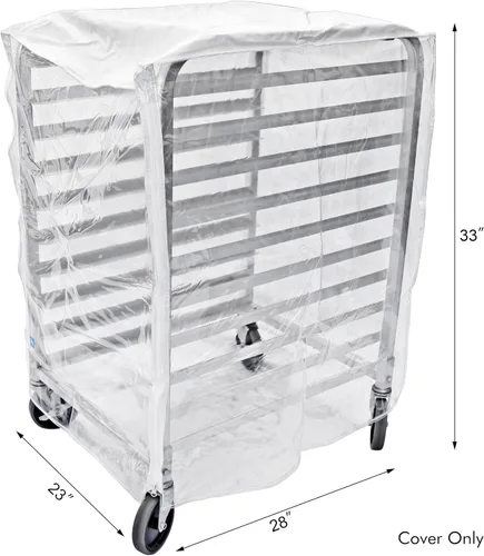 Miniatura 3 de New Star Foodservice 36534 Cubierta para Estante de Bandejas de Horno/Bandejas de Pan de Grado Comercial, Plástico, 10 Niveles, 28" L x 23" A x 33